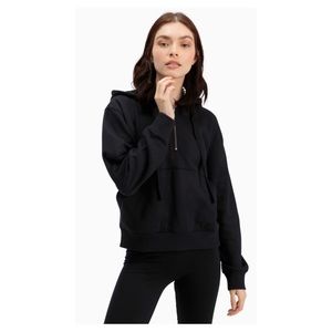 Richer Poorer Fleece Half Zip Hoodie black